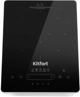 Плита Инфракрасная Kitfort КТ-153 черный/серебристый стеклокерамика (настольная)