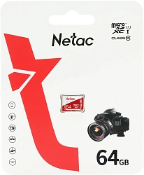 Флеш карта microSDXC 64GB Netac NT02P500ECO-064G-S P500 Eco w/o adapter