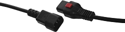 Шнур питания Lanmaster LAN-PP13L/14-2.0-BK C13-С14 проводник.:3x0.75мм2 2м 220В 10А черный