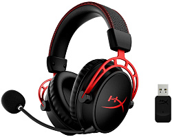 Наушники с микрофоном HyperX Cloud Alpha Wireless (CA002) черный/красный 1.8м мониторные Radio оголовье (4P5D4AA)