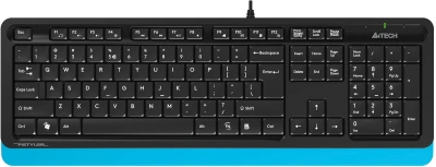 Клавиатура + мышь A4Tech Fstyler F1010 клав:черный/синий мышь:черный/синий USB Multimedia (F1010 BLUE)