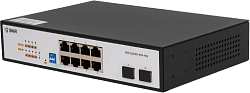 Коммутатор SNR SNR-S2300G-8TM-POE (L2) 8x1Гбит/с 2SFP 8PoE 130W управляемый