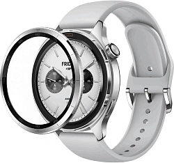 Смарт-часы Xiaomi Watch S4 47мм 1.43" AMOLED корп.серебристый рем.серый (BHR9197GL)