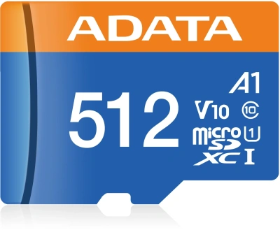 Флеш карта microSDXC 512GB A-Data AUSDX512GUICL10A1-RA1 Premier Pro + adapter
