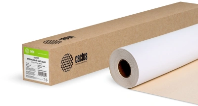 Холст Cactus CS-MC340-91415 914мм-15м/340г/м2/белый хлопок для струйной печати втулка:50.8мм (2")