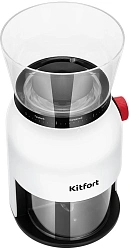 Кофемолка Kitfort КТ-7566 150Вт сист.помол.:жернова вместим.:180гр белый/черный