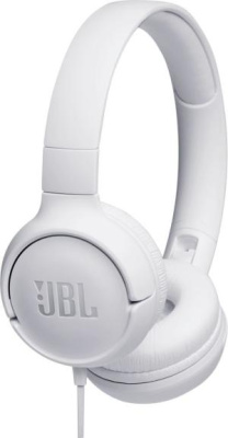 Гарнитура накладные JBL Tune 500 1.187м белый проводные оголовье (JBLT500WHT)