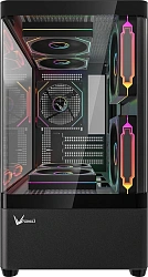 Корпус Formula Crystal U1M черный без БП mATX 1xUSB3.0 1xUSB3.1 audio bott PSU