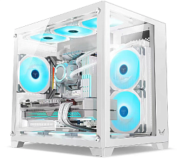 Корпус Formula Crystal Z5 TG белый без БП mATX 11x120mm 2xUSB2.0 1xUSB3.0 audio bott PSU