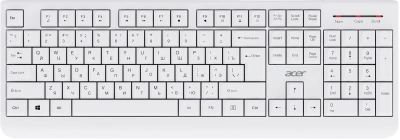 Клавиатура + мышь Acer OCC401 клав:белый мышь:белый USB беспроводная (ZL.ACCCC.017)
