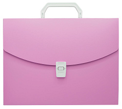 Портфель Бюрократ Pastel PASTPP01PINK 1 отдел. A4 пластик 0.7мм розовый