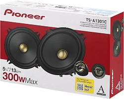 Колонки автомобильные Pioneer TS-A1301C (без решетки) 300Вт 89дБ 4Ом 13см (5дюйм) (ком.:4кол.) компонентные двухполосные