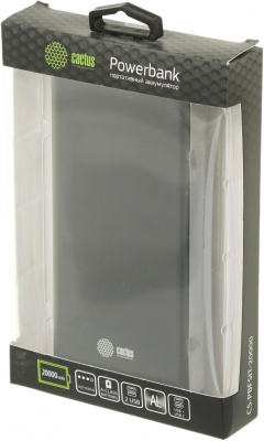 Мобильный аккумулятор Cactus CS-PBFSIT-20000 20000mAh 10.5W 2.1A 2xUSB-A черный