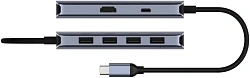 Разветвитель USB-C Cudy UH500 4порт. серебристый