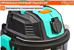 Строительный пылесос Sturm! VC1530 1500Вт (уборка: сухая/сбор воды/выдув) синий