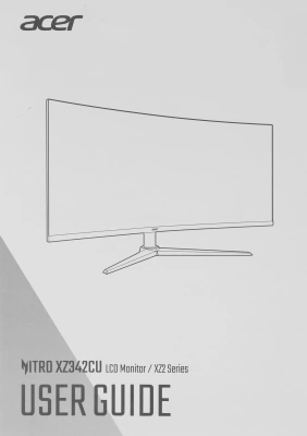 Монитор Acer 34" Nitro XZ342CUV3bmiiphx черный VA LED 1ms 21:9 HDMI M/M матовая HAS 400cd 178гр/178гр 3440x1440 180Hz DP 2K
