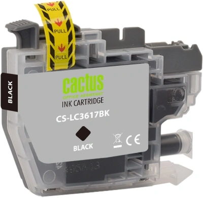 Картридж струйный Cactus CS-LC3617BK черный (15мл) для Brother MFC-J2330DW/J2730DW/J3530DW/J3930DW