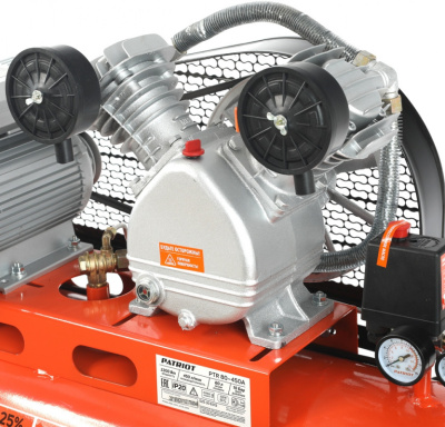 Компрессор поршневой Patriot PTR 80-450A масляный 450л/мин 80л 2200Вт оранжевый/черный