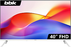 Телевизор LED BBK 40" 40LEM-1042/FTS2C (W) Frameless белый FULL HD 60Hz DVB-T2 DVB-C DVB-S2 USB (RUS)