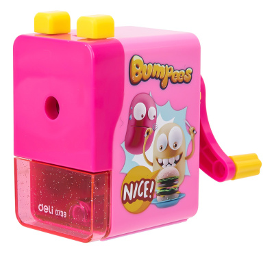 Точилка для карандашей механическая Deli E0739 1 отверстие пластик ассорти