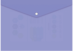 Конверт на кнопке Бюрократ Pastel -PKPAST/VIO A4 пластик 0.18мм фиолетовый