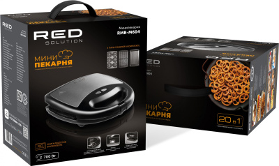 Мультипекарь Red Solution RMB-M604 700Вт черный/серебристый