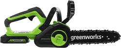 Цепная пила Greenworks G24CS25K2 аккум. дл.шины:10" (25cm) 1аккум. 2Ач ЗУ (2007707UA)