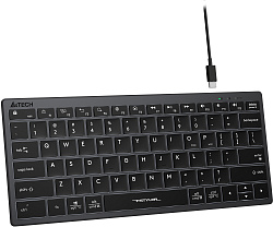 Клавиатура A4Tech Fstyler FX61 серый USB slim LED (FX61 GREY)