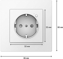 Умная розетка Aqara Wall Outlet H2 EU белый (WP-P01D)