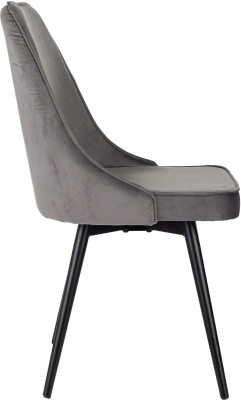 Стул для дома Бюрократ CH-K4_SP_2 с повор.мех. комплект 2шт т.серый Holland 18 металл черный на ножках (CH-K4_1/SP/HL18_2)