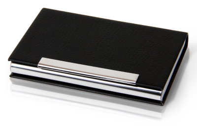 Визитница настольная Deli 7628 кожа искусственная черный