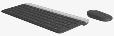 Клавиатура + мышь Logitech MK470 клав:графитовый/светло-серый мышь:графитовый USB беспроводная slim (920-009180)