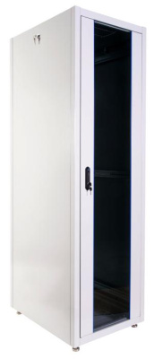 Шкаф серверный ЦМО (ШТК-Э-42.6.10-44АА) напольный 42U 600x1000мм пер.дв.перфор. задн.дв.перфор. 2 бок.пан. направл.под закл.гайки 710кг серый 915мм 95кг 180град. 1987мм IP20 сталь