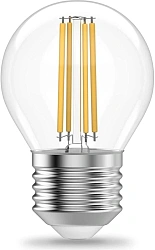 Лампа филам. Gauss Filament 8Вт цок.:E27 шар (упак.:1шт) (52218)