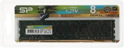 Память DDR3L 8Gb 1600MHz Silicon Power SP008GLLTU160N02 RTL PC3-12800 CL11 DIMM 240-pin 1.35В Ret