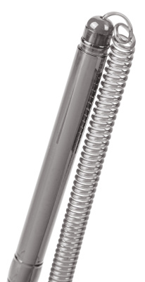 Ручка шариков. автоматическая Deli EQ50-BK черн/прозрачный d=0.7мм черн. черн. (1шт) на подставке резин. манжета