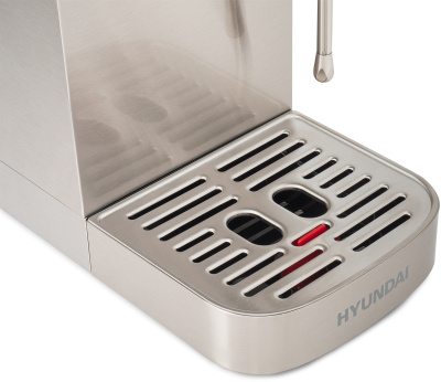 Кофеварка рожковая Hyundai HEM-9990 1350Вт серебристый