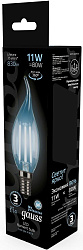 Лампа филам. Gauss Filament 11Вт цок.:E14 свеча 220B св.свеч.бел.нейт. CF35 (упак.:1шт) (104801211)