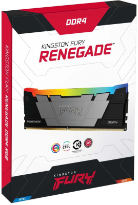 Память DDR4 2x16GB 3200MHz Kingston KF432C16RB12AK2/32 Fury Renegade RGB RTL PC4-25600 CL16 DIMM 288-pin 1.35В dual rank Ret