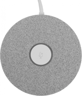 Микрофон проводной Logitech Rally Mic Pod 2.95м белый