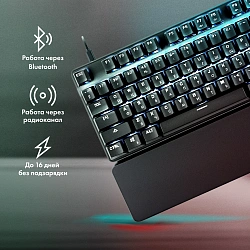 Клавиатура GMNG GG-KB785XW механическая черный/серый USB беспроводная BT/Radio Multimedia for gamer Touch LED (подставка для запястий) (1901105)
