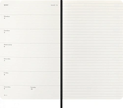 Еженедельник Moleskine PRECIOUS & ETHICAL MAMBA Large 130х210мм обложка экокожа 144стр. черный