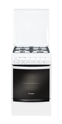 Плита Комбинированная Gefest 5102-02 белый (металлическая крышка) реш.чугун