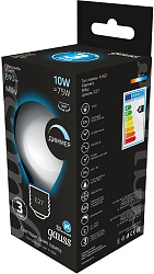 Лампа светодиодная Gauss Filament 179202210-D 10Вт цок.:E27 груша 220B св.свеч.бел.нейт. (упак.:1шт)