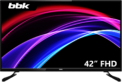 Телевизор LED BBK 42" 42LEM-1016/FTS2C (B) черный FULL HD 60Hz DVB-T2 DVB-C DVB-S2 USB (RUS)