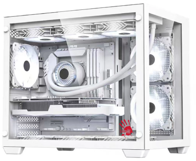 Корпус Bloody BD-CC108 белый без БП mATX 9x120mm 2xUSB3.0 audio bott PSU