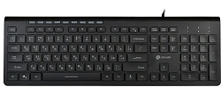 Клавиатура Оклик 490ML черный USB slim Multimedia LED