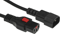 Шнур питания Lanmaster LAN-PP13L/14-0.5-BK C13-С14 проводник.:3x0.75мм2 0.5м 220В черный