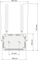 Роутер беспроводной Keenetic Explorer 4G (KN-4910) AC1200 10/100BASE-TX/4G cat.4 белый