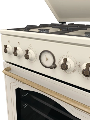 Плита Газовая Gorenje GGI5BCLI бежевый (металлическая крышка) реш.чугун